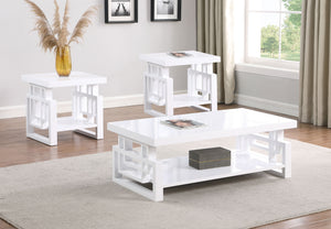 Schmitt  Coffee and End Table Set White High Gloss