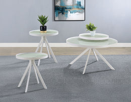 Briggs  Round Coffee and End Table Set Black
