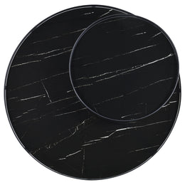 Briggs  Round Coffee and End Table Set Black