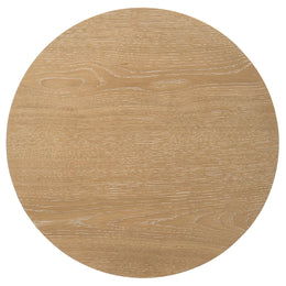 Ottowa Round Wood Side End Table with Shelf Light Oak