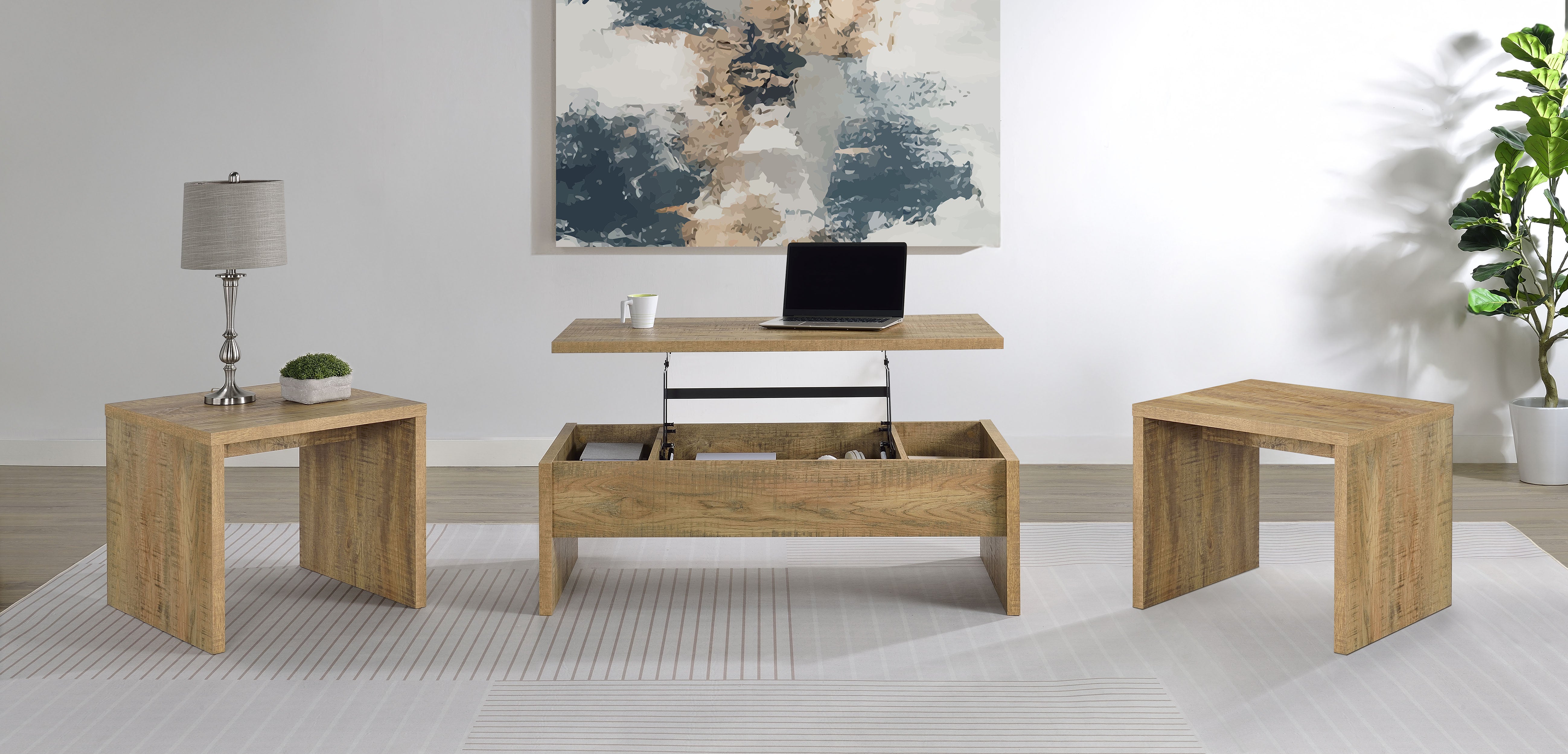 Canoga Lift Top Cocktail Coffee Table Set Mango