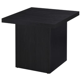 Devar Square Cocktail Coffee End Table Set Black