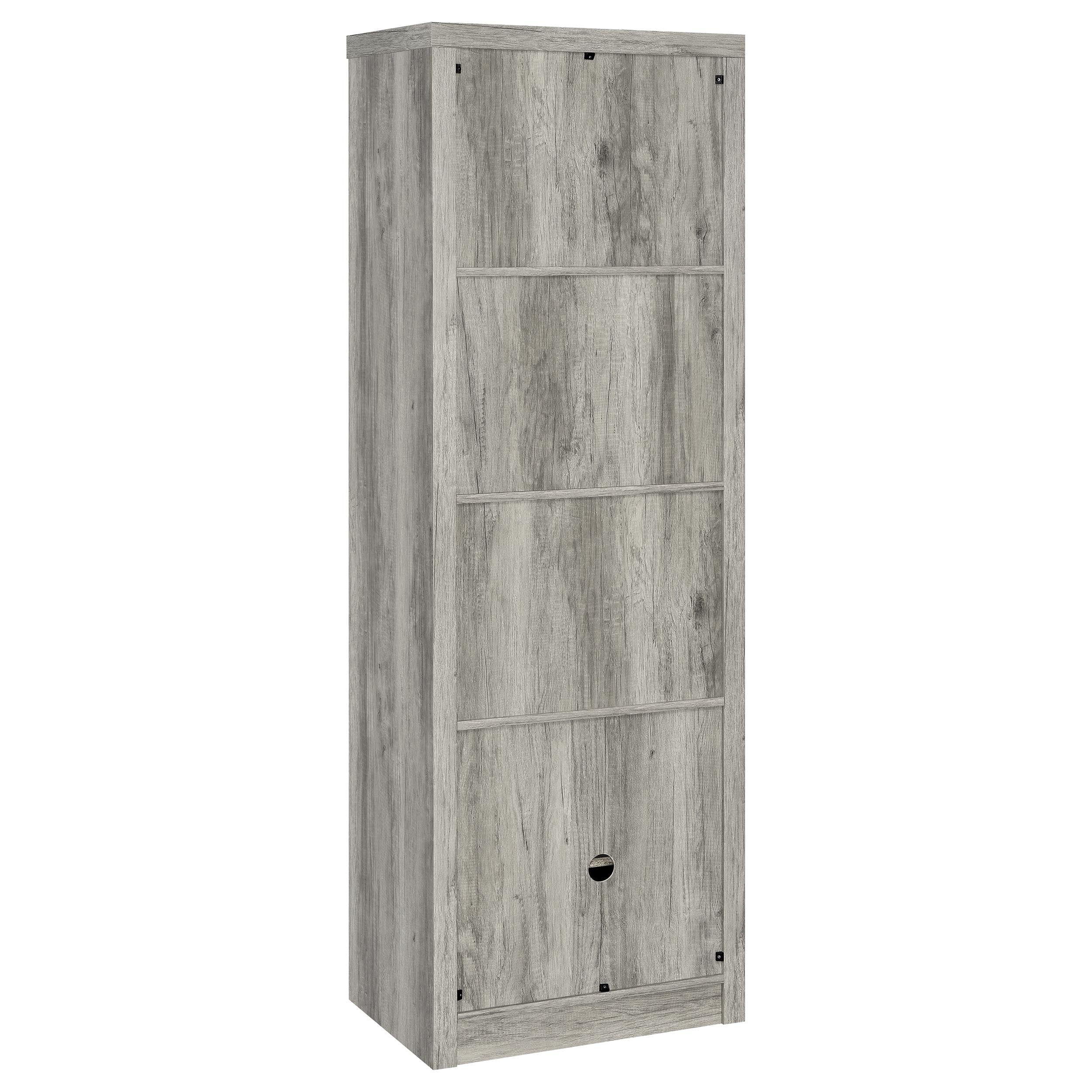 Burke 3-shelf Engineered Wood Media Tower Grey Driftwood