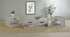 Felix Coffee and End Table Set Grey Driftwood