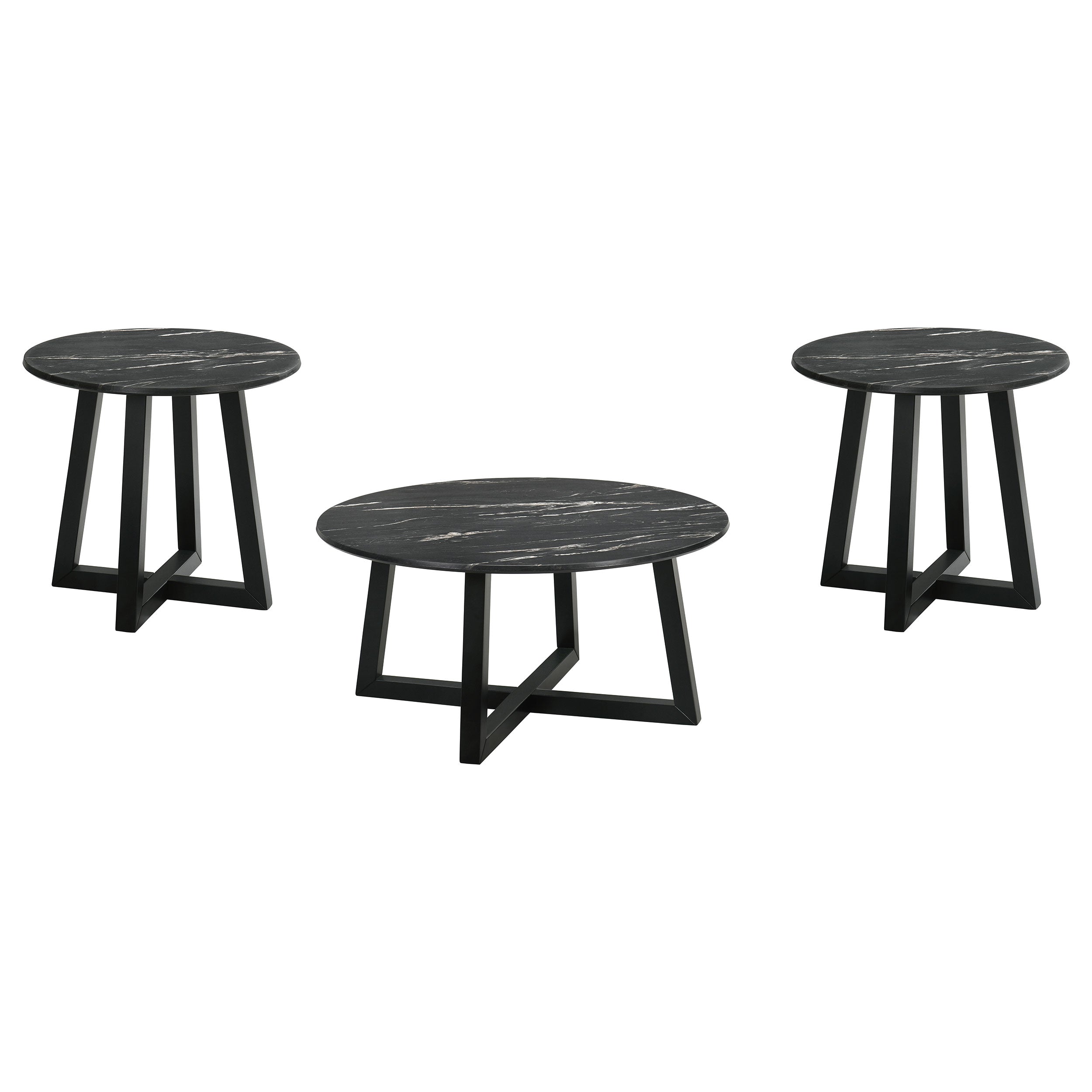 Skylark  SmartTop Coffee and End Table Set Black