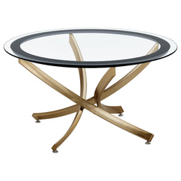 Brooke  Round Coffee and End Table Set Chrome