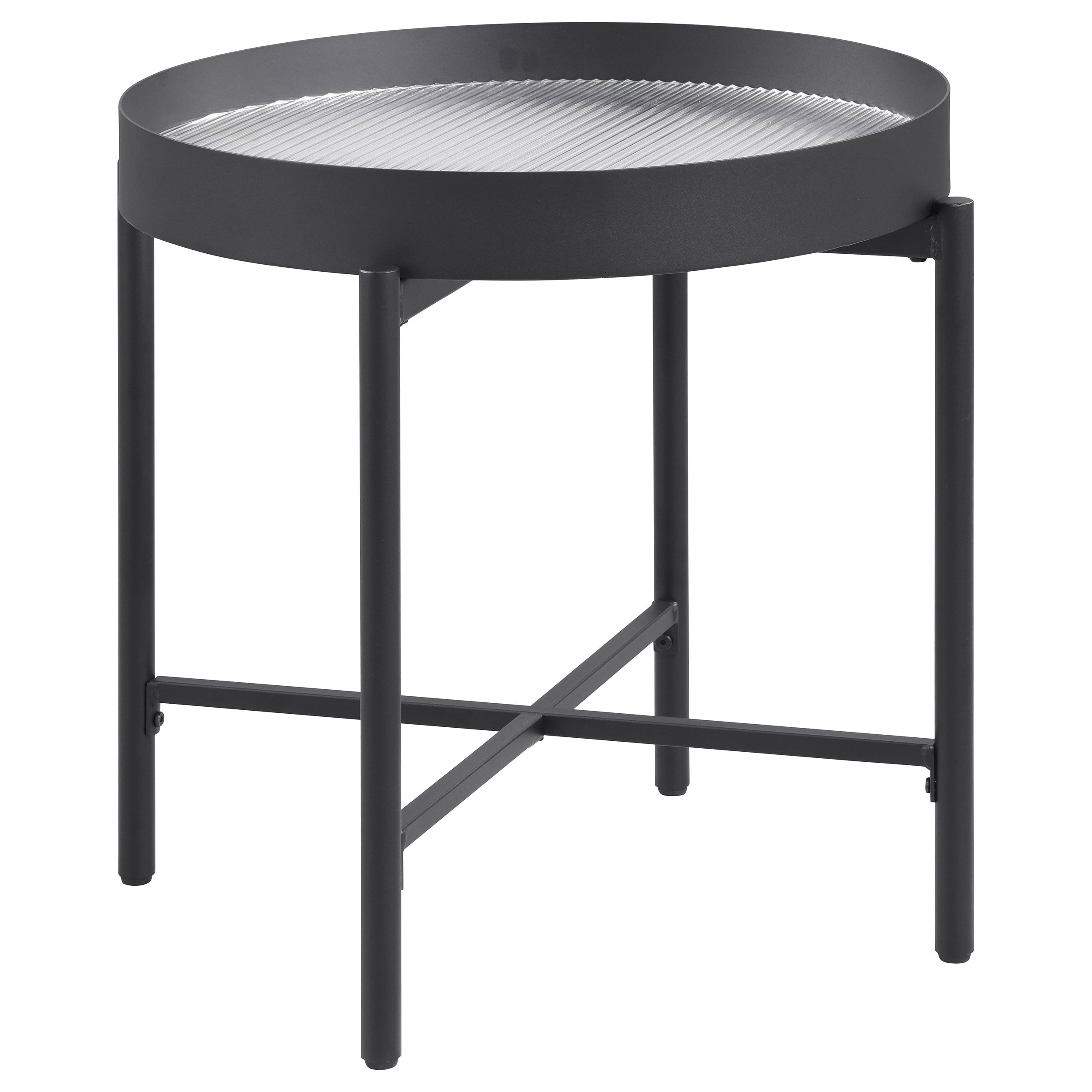 Ozella  Round Coffee and End Table Set Sandy Black
