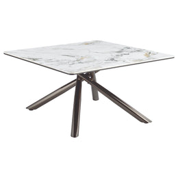 Carvell  Square Coffee and End Table Set Mirage White