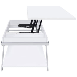 Marcia Rectangular Lift Top Coffee Table White High Gloss