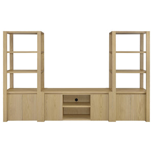 Laurelton 3-piece Entertainment Center TV Stand Light Oak
