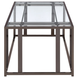 Adri Rectangular Glass Top Coffee Table
