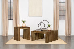 Odilia  Solid Wood Coffee and End Table Set Auburn