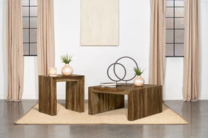 Odilia  Solid Wood Coffee and End Table Set Auburn