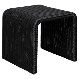 Cahya  Rattan Coffee and End Table Set Black
