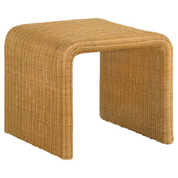 Cahya  Rattan Coffee and End Table Set Black