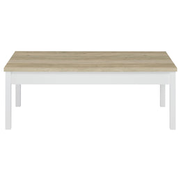 Stacie  Coffee Table Set Distressed Pine and White