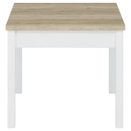 Stacie  Coffee Table Set Distressed Pine and White