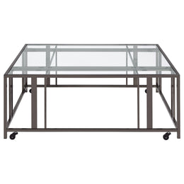 Adri Rectangular Glass Top Coffee Table