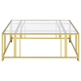 Adri Rectangular Glass Top Coffee Table