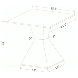 Jenny  Rectangular Coffee and End Table Set Chrome