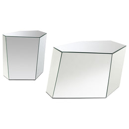 Capella Mirrored Coffee and End Table Set