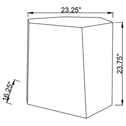Capella Mirrored Abstract Geometric End Table Silver