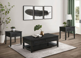 Concord  Coffee and End Table Set Distressed Java