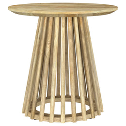 Touhy  Round Coffee and End Table Set Natural Mango
