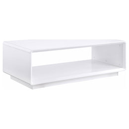 Paseo Coffee and End Table Set White High Gloss