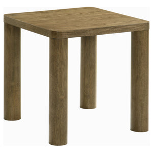 Castlewood Engineered Wood Accent Side End Table Brown Oak