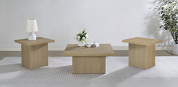 Devar Square Cocktail Coffee End Table Set Latte
