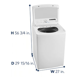 Package - Insignia™ - 4.1 Cu. Ft. Top Load Washer with ColdMotion Technology and 7 Cu. Ft. Electric Dryer with Sensor Dry - White