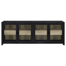Denison 3-piece Entertainment Center 79-inch TV Stand Black