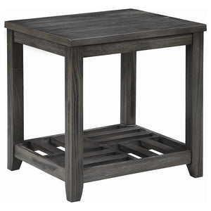 Cliffview 1-shelf Square Wood Side End Table Grey