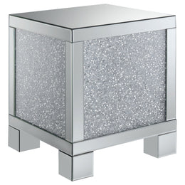 Gillian Mirrored Coffee and End Table Set Silver