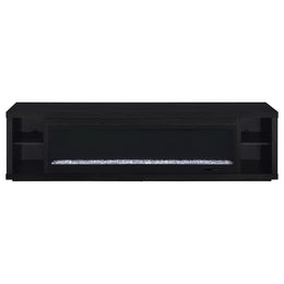 Deiter 79-inch TV Stand Fireplace Media Console Black