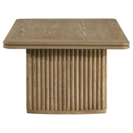 Adina Rectangular Wood Coffee Table Distressed Light Brown