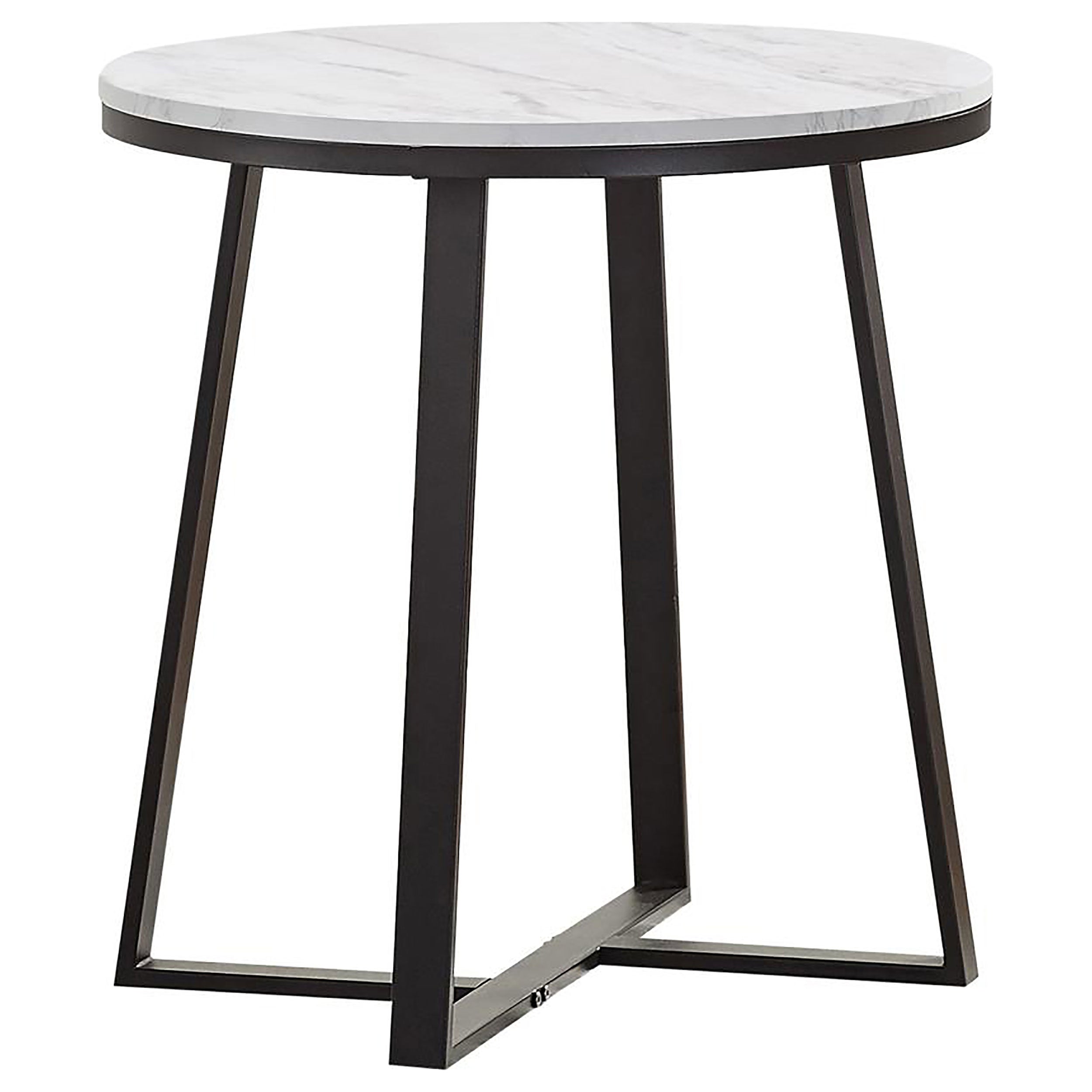 Hugo Coffee and End Table Set White Faux Marble