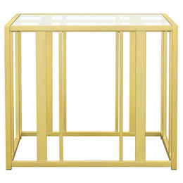 Adri Rectangular Glass Top Side End Table