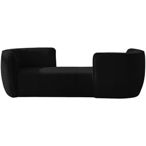 Meridian Hilton Black Fabric Chaise