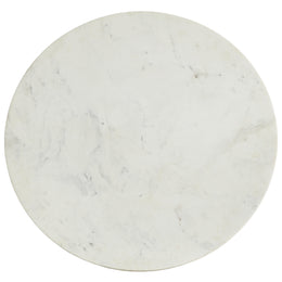 Meridian Emery White Marble End Table