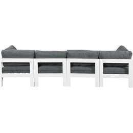 Meridian Nizuc Grey Water Resistant Fabric Outdoor Patio Modular Sofa