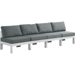 Meridian Nizuc Grey Water Resistant Fabric Outdoor Patio Modular Sofa