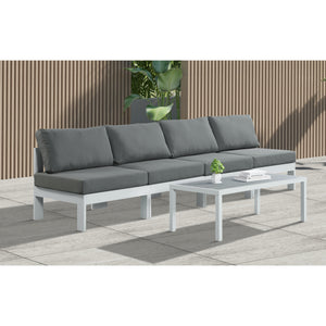 Meridian Nizuc Grey Water Resistant Fabric Outdoor Patio Modular Sofa
