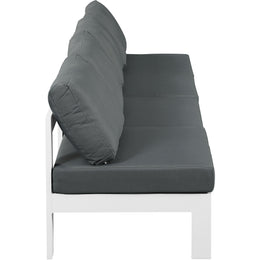 Meridian Nizuc Grey Water Resistant Fabric Outdoor Patio Modular Sofa