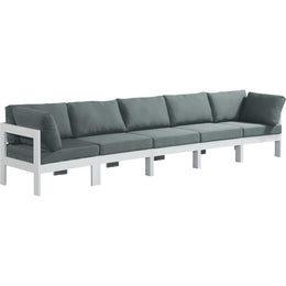 Meridian Nizuc Grey Water Resistant Fabric Outdoor Patio Modular Sofa