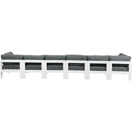Meridian Nizuc Grey Water Resistant Fabric Outdoor Patio Modular Sofa