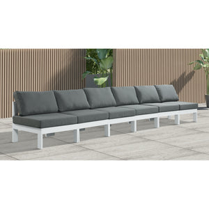 Meridian Nizuc Grey Water Resistant Fabric Outdoor Patio Modular Sofa