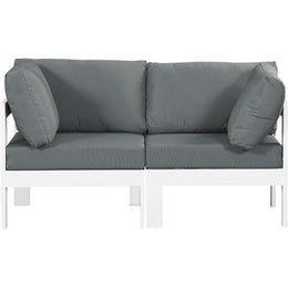 Meridian Nizuc Grey Water Resistant Fabric Outdoor Patio Modular Sofa