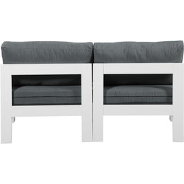 Meridian Nizuc Grey Water Resistant Fabric Outdoor Patio Modular Sofa